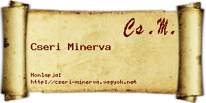 Cseri Minerva névjegykártya